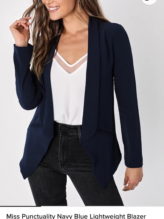 Lulus Jackets & Blazers - Navy Blue Lightweight Blazer